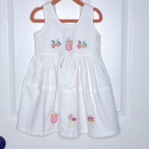 New! White girl’s hand embroidered sun dresses. Toddler.
